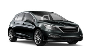 Modelos com teto inclinado: vantagens e desvantagens deste tipo de carroçaria Um carro preto contra um fundo branco